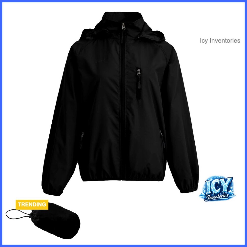 Lightweight Waterproof Jacket Packable Windbreake… - image 1